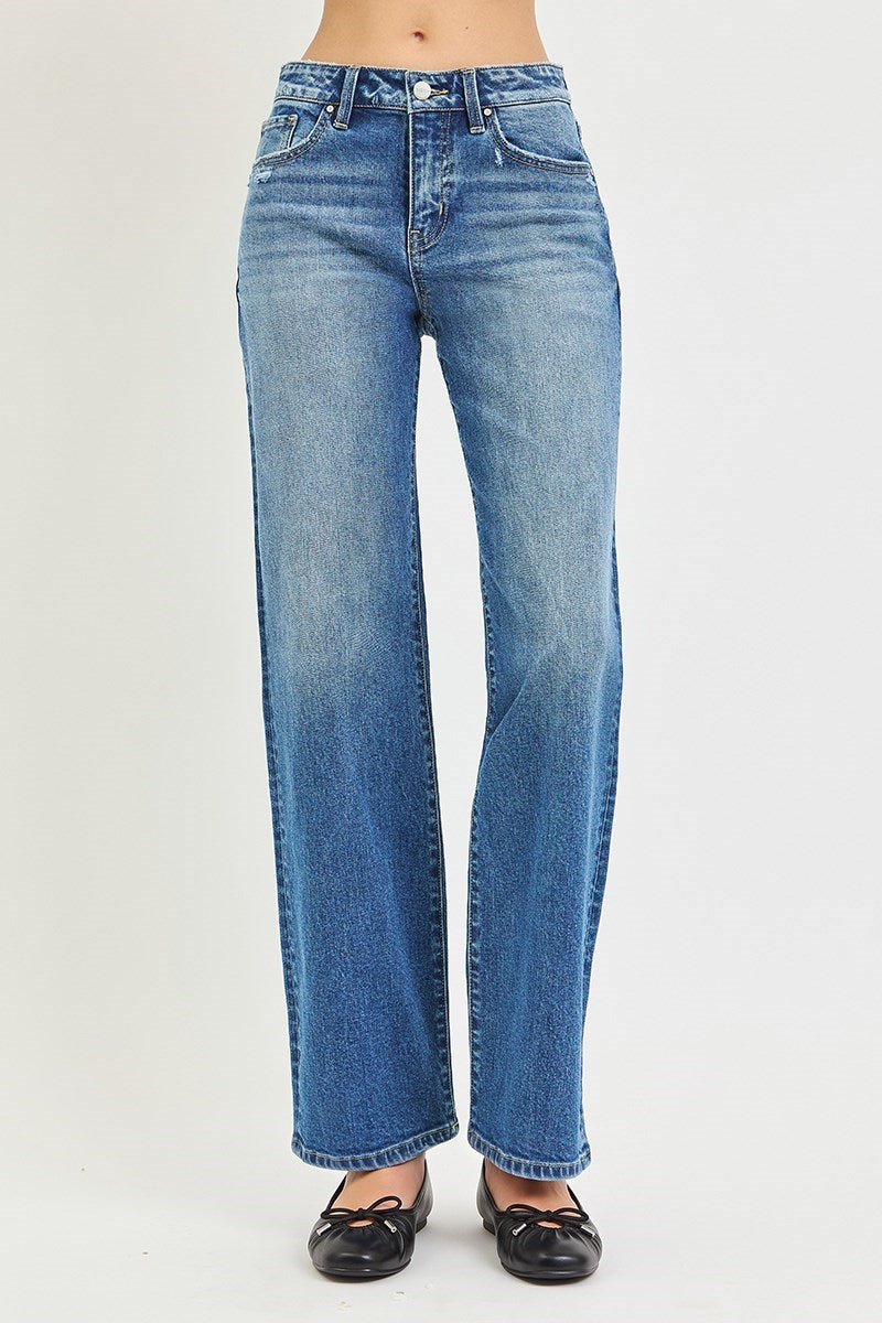 Risen Slouchy Wide Leg Jeans