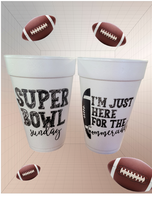 Super Bowl 16 oz Styrofoam Cup