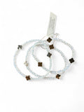 Stacked Beaded Golden Shamrock