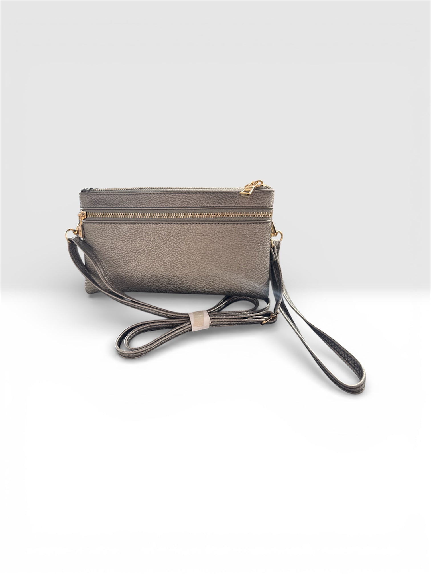 Silver Crossbody / Wristlet Purse