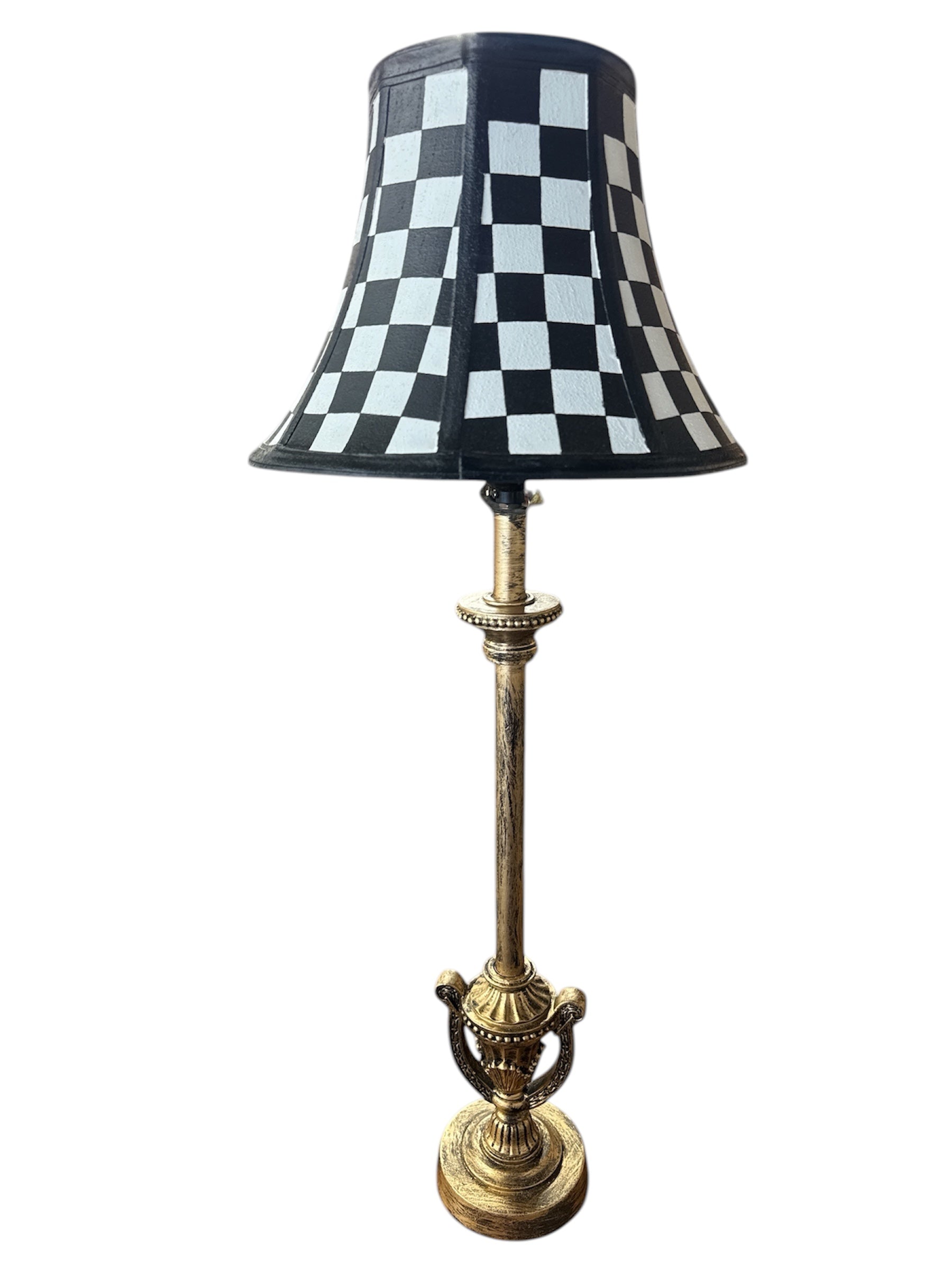 Black and White Checkered Lamp
