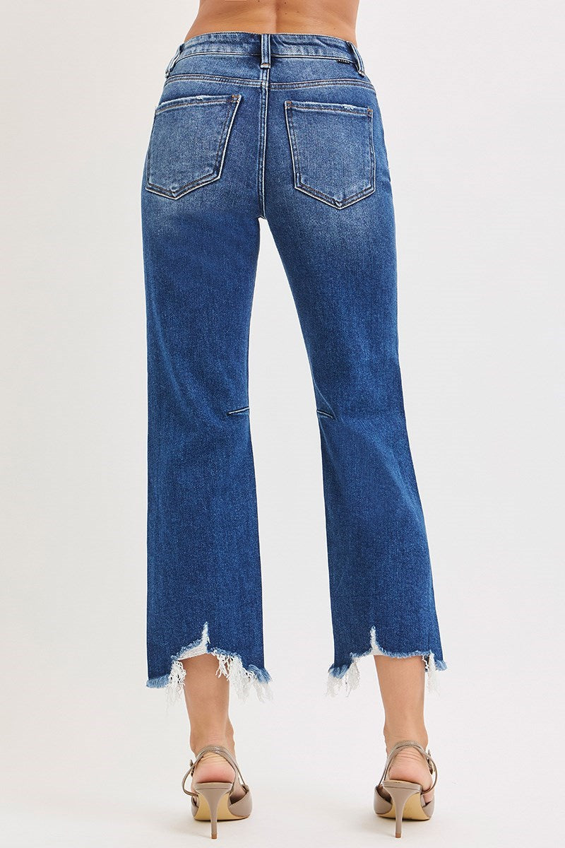 Risen HR Crop Straight Dis Hem Jean