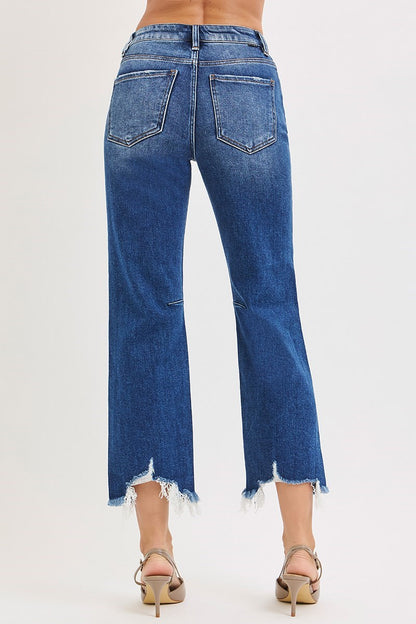 Risen HR Crop Straight Dis Hem Jean