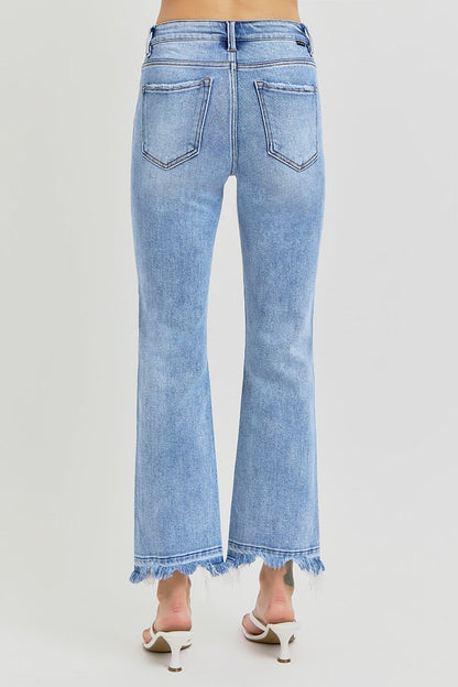 Risen HR Crop Straight Slim Jeans