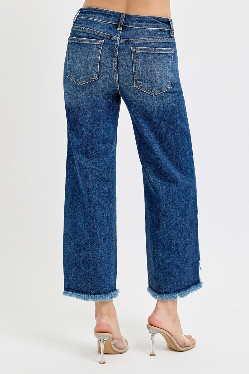 RISEN MR CROP WIDE LEG JEANS