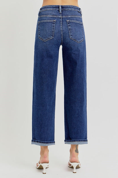 Risen HR Crop Boyfriend Tapered Jeans