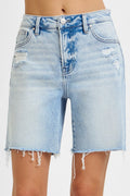 Tummy Control High Rise Loose Fit Mid Length - Light Color Short