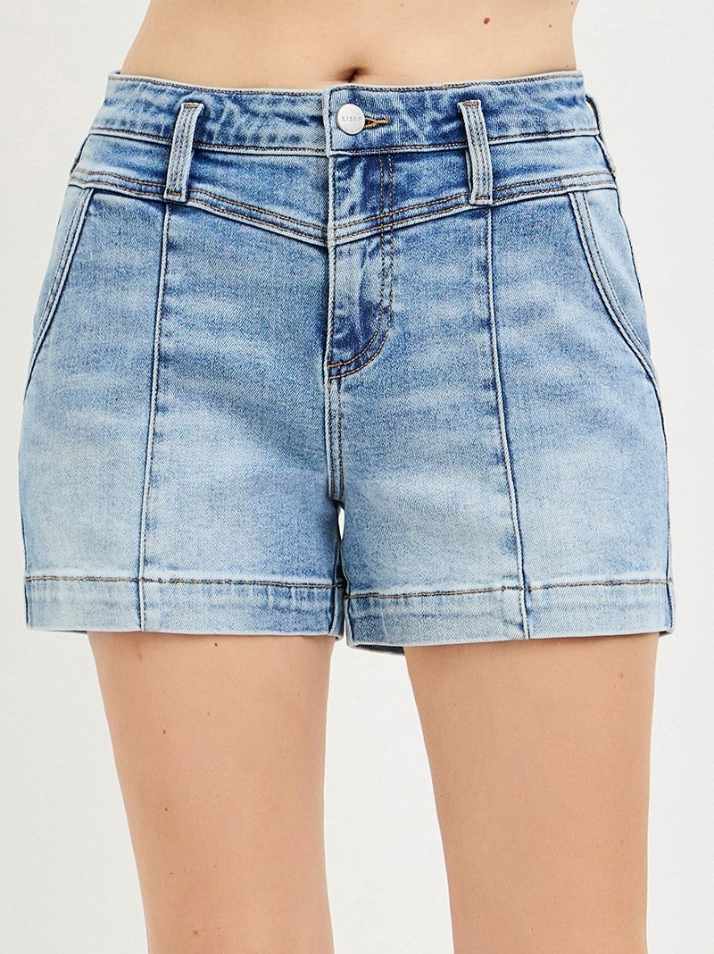 Slouchy Shorts with Flap Back Pockets