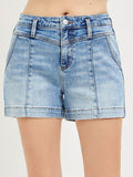 Slouchy Shorts with Flap Back Pockets