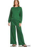 Dark Green Ribbed Set
