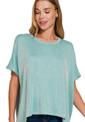 Turquoise Striped Top