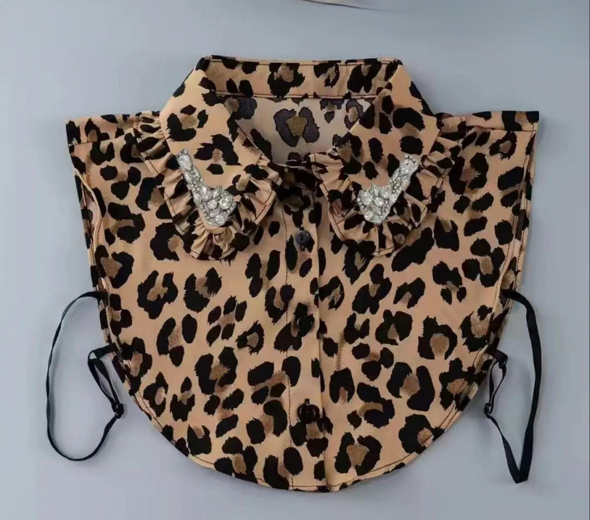Leopard Ruffle Diamond Collar