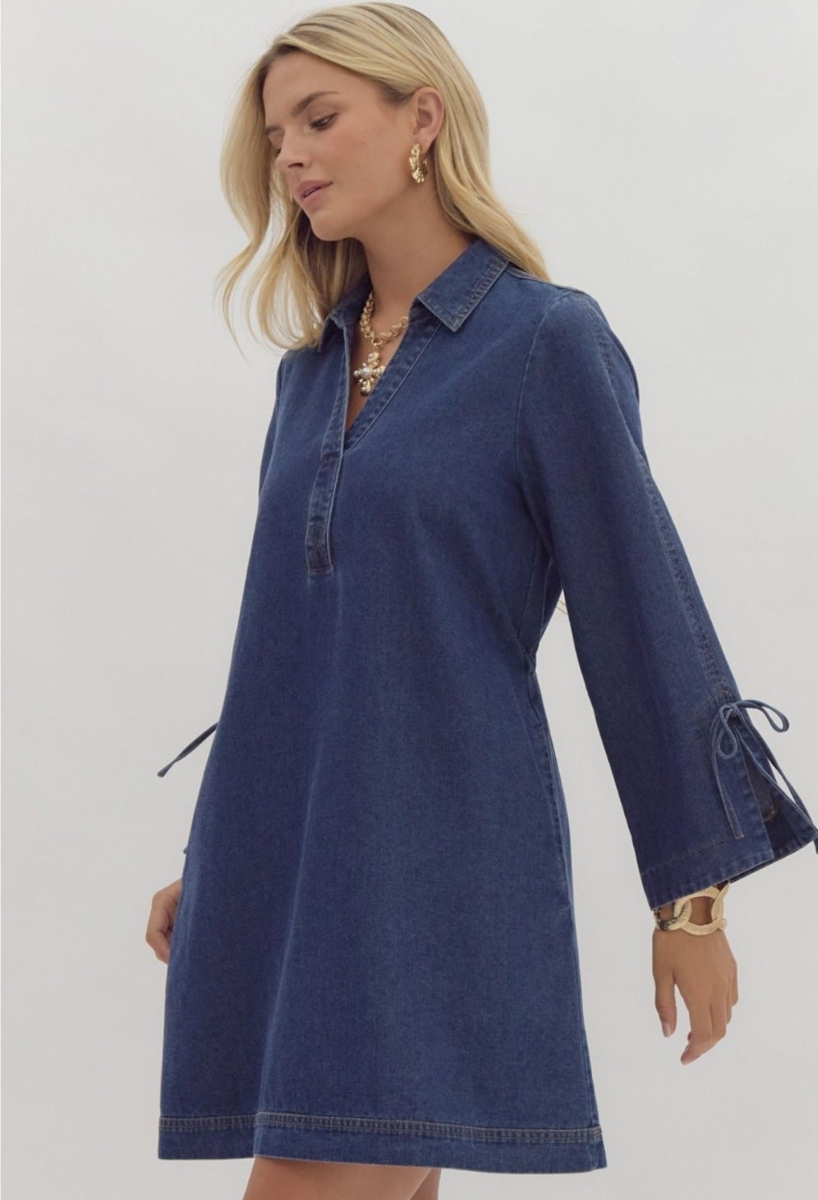 Denim Pullover Dress