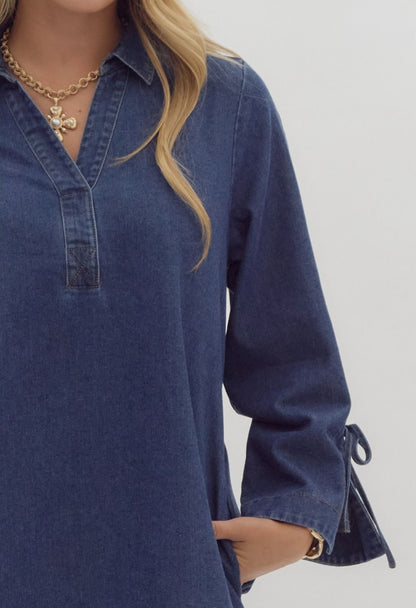 Denim Pullover Dress