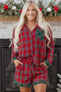 Red Tartan Christmas 2pcs Lounge Set