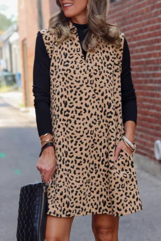 Leopard Sleeveless Dress