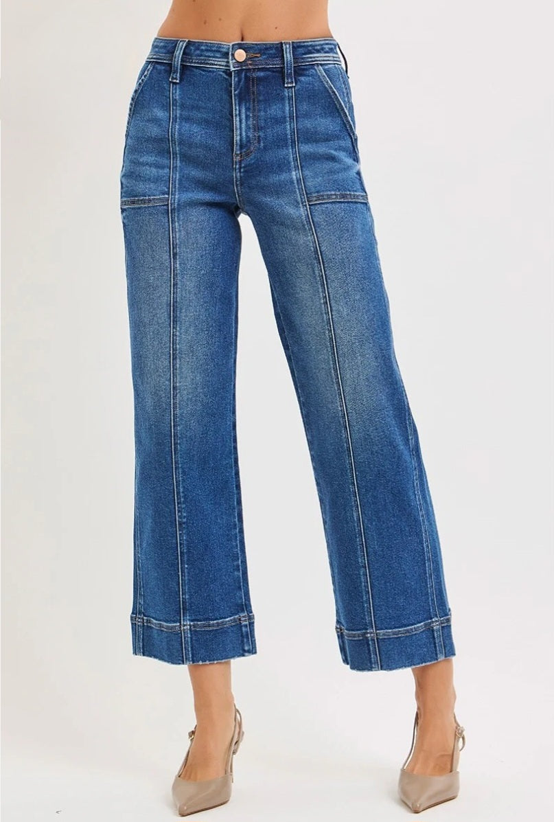 Risen HR Crop Front Seam Jean