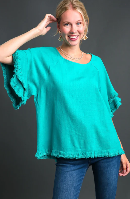 Teal Blue Blouse