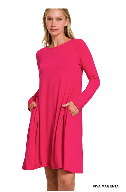 Long Sleeve Flare Dress