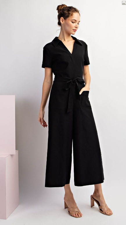 Black Wide Leg Jumpsuit