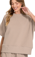 Coca Ribbed waist banded tee & short set