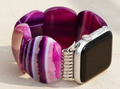 Mystic Plum Agate Stretch Apple Watch Strap