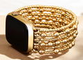 Golden Demure Stretch Apple Watch Strap