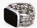Platinum Demure Stretch Apple Watch Strap