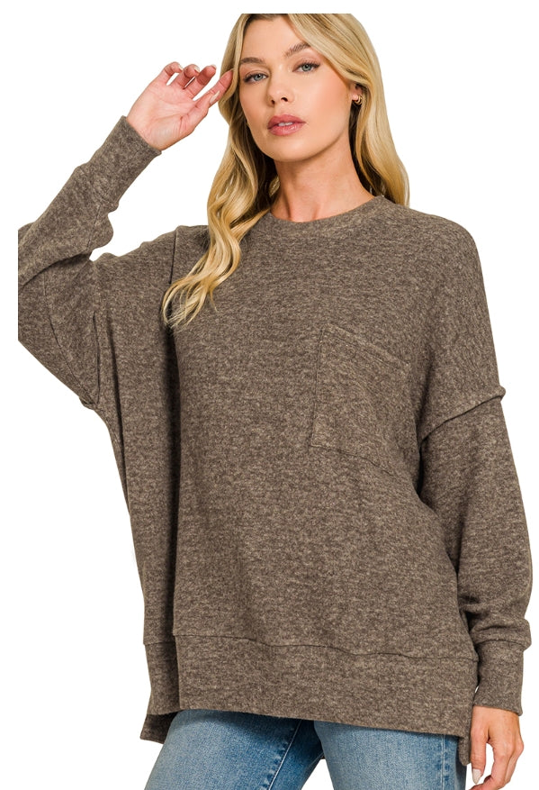 Espresso Drop Shoulder Sweater