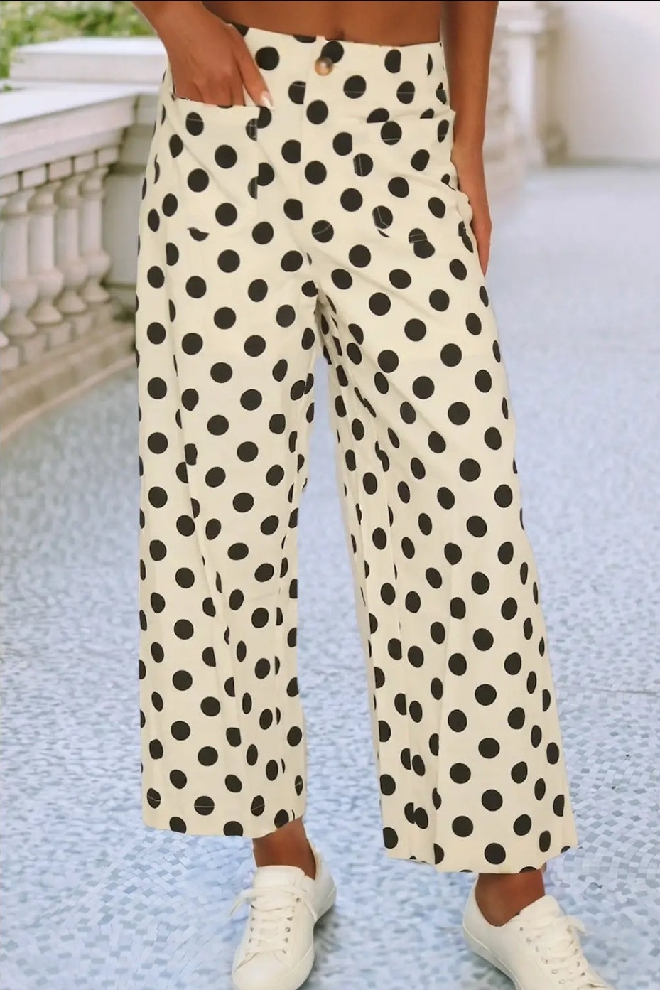 Polka Dot Leg Pants