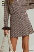 Short Lining Gingham Plaid Skort