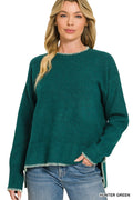 Hunter Green Stich Detail Sweater