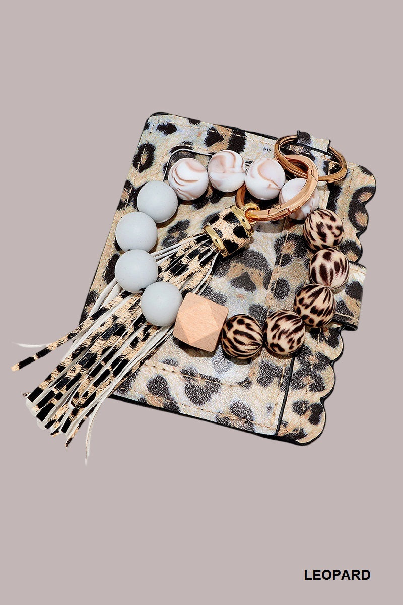 Beaded Bracelet Keychain Wallet