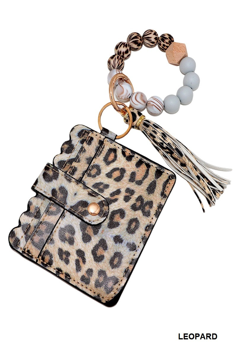 Beaded Bracelet Keychain Wallet