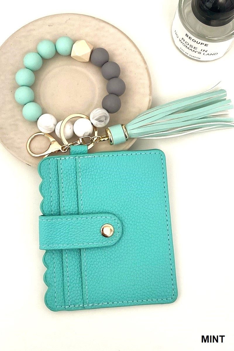 Beaded Bracelet Keychain Wallet