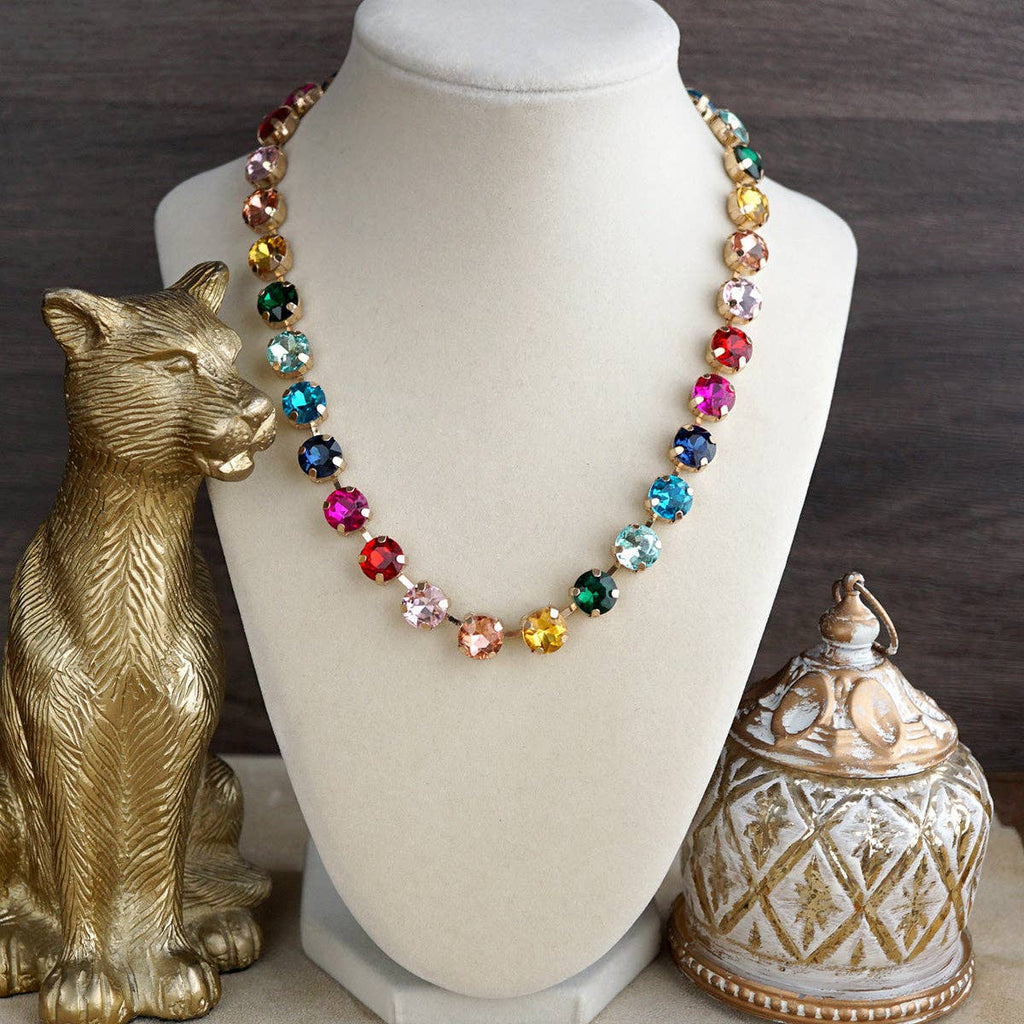 Colorful Glass Crystal Necklace
