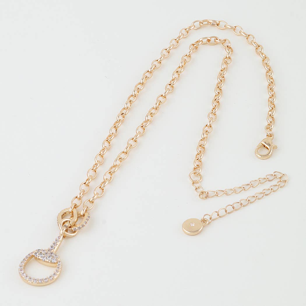 Bejeweled Drop Chain Necklace