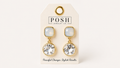 Clear Bling Dangle Earrings