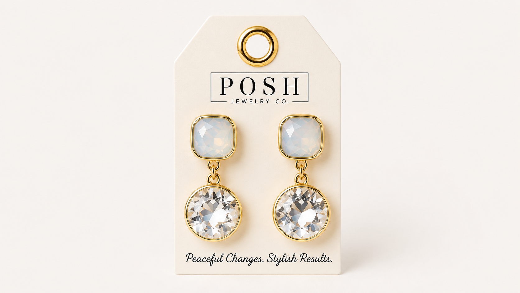Clear Bling Dangle Earrings