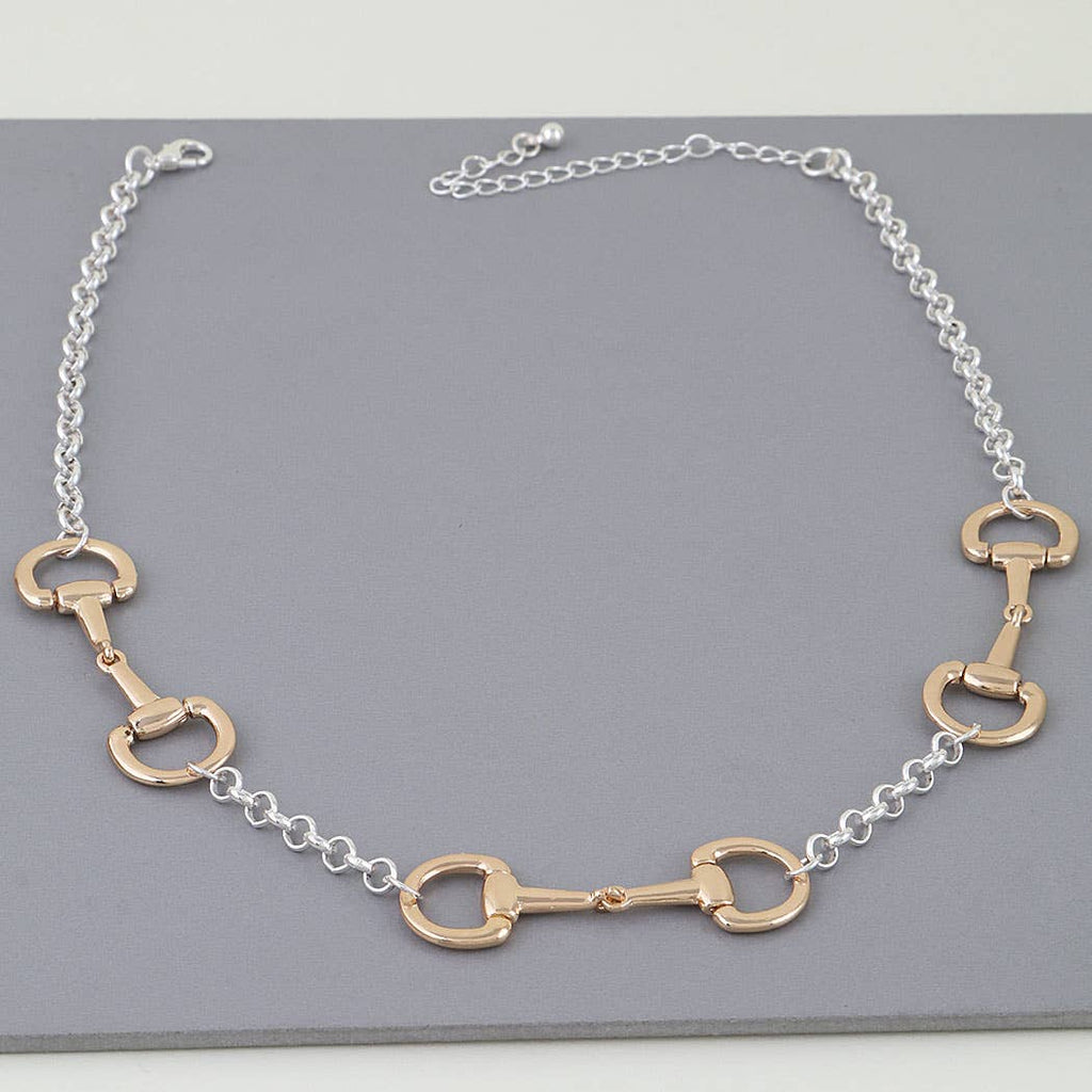 Multi Horseshoe Toggle Chain Necklace