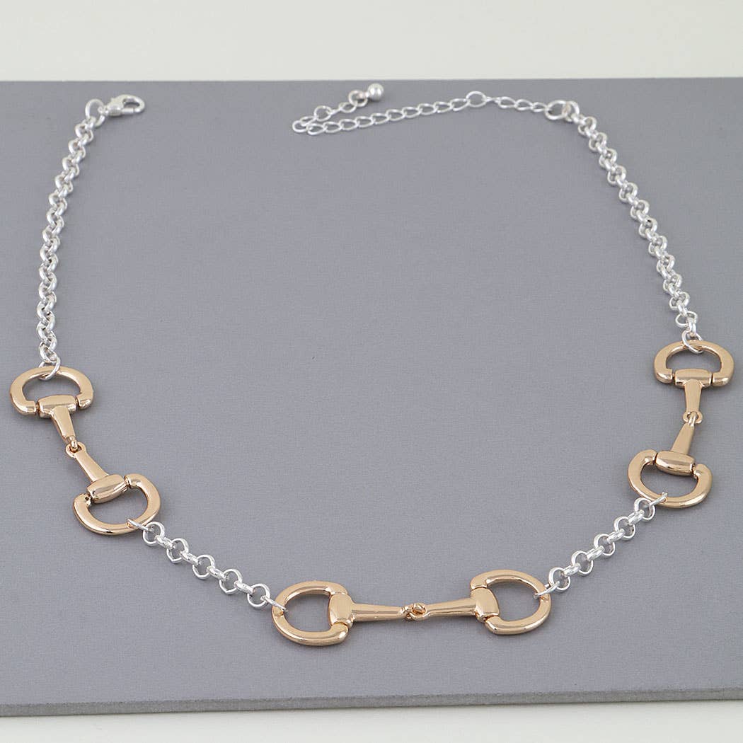 Multi Horseshoe Toggle Chain Necklace