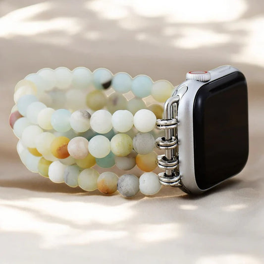 Amazonite Jasper Stretch Apple Watch Strap