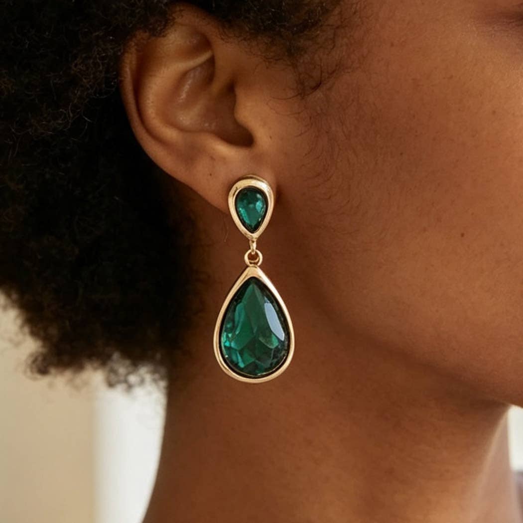 Classic Teardrop Duo Drop Earrings