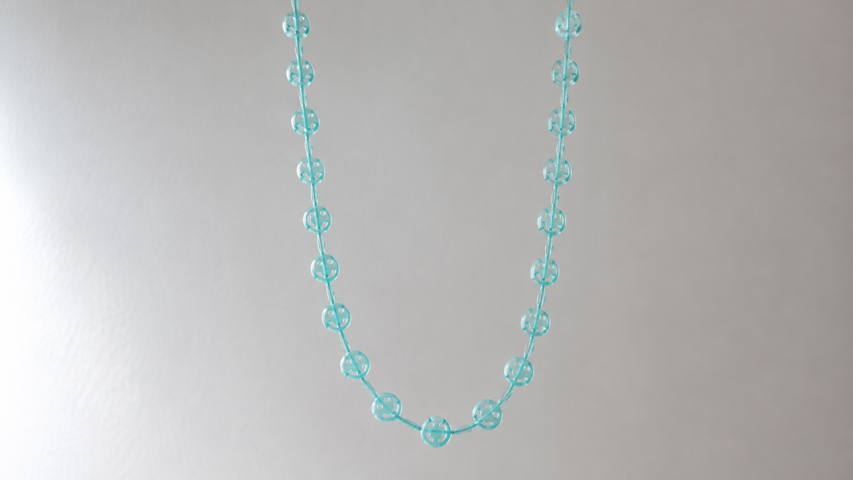 Blue Smiley Face Necklace