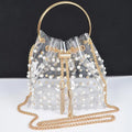 Clear Pearl Bucket Bag