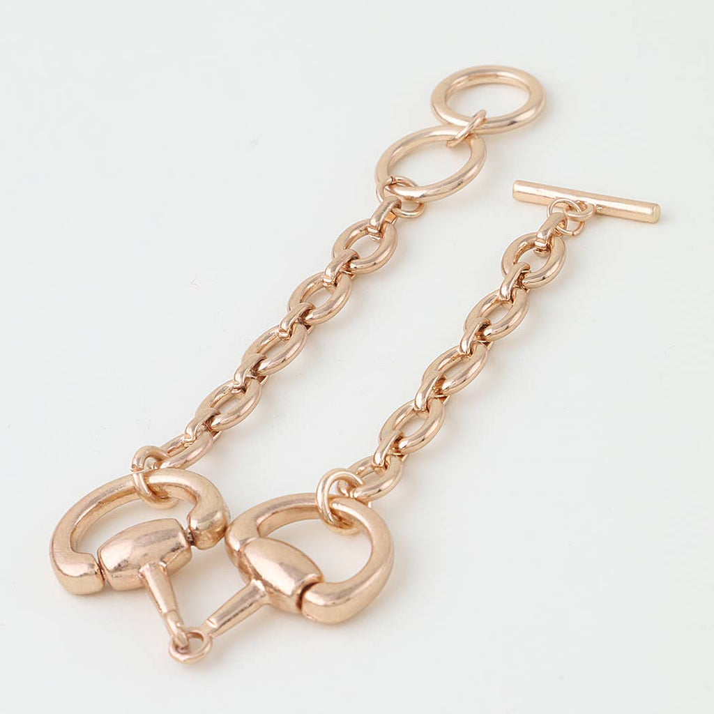 Hammered Toggle Chain Bracelet