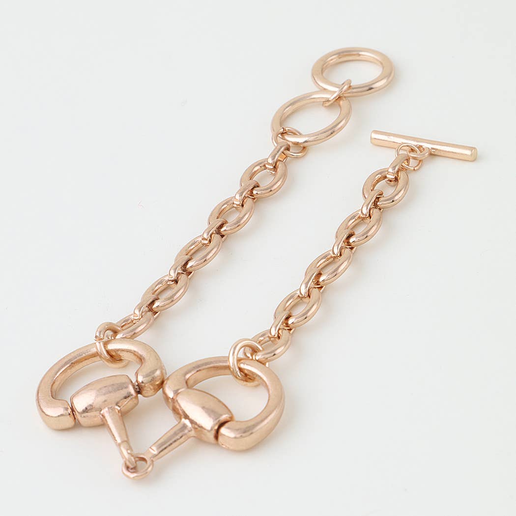 Hammered Toggle Chain Bracelet