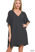 Black Side Tie Cover Up