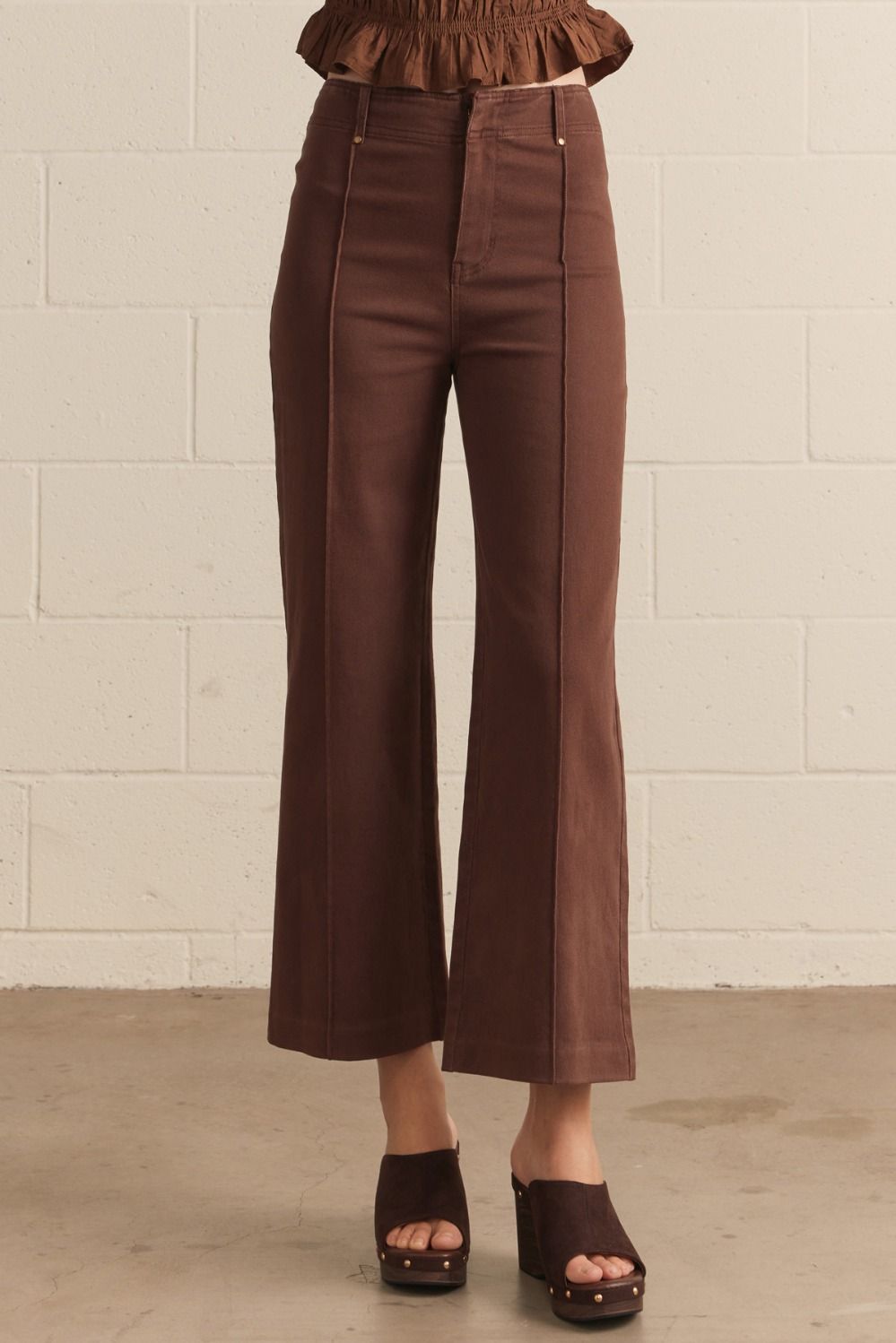Brown Wide Leg Pants