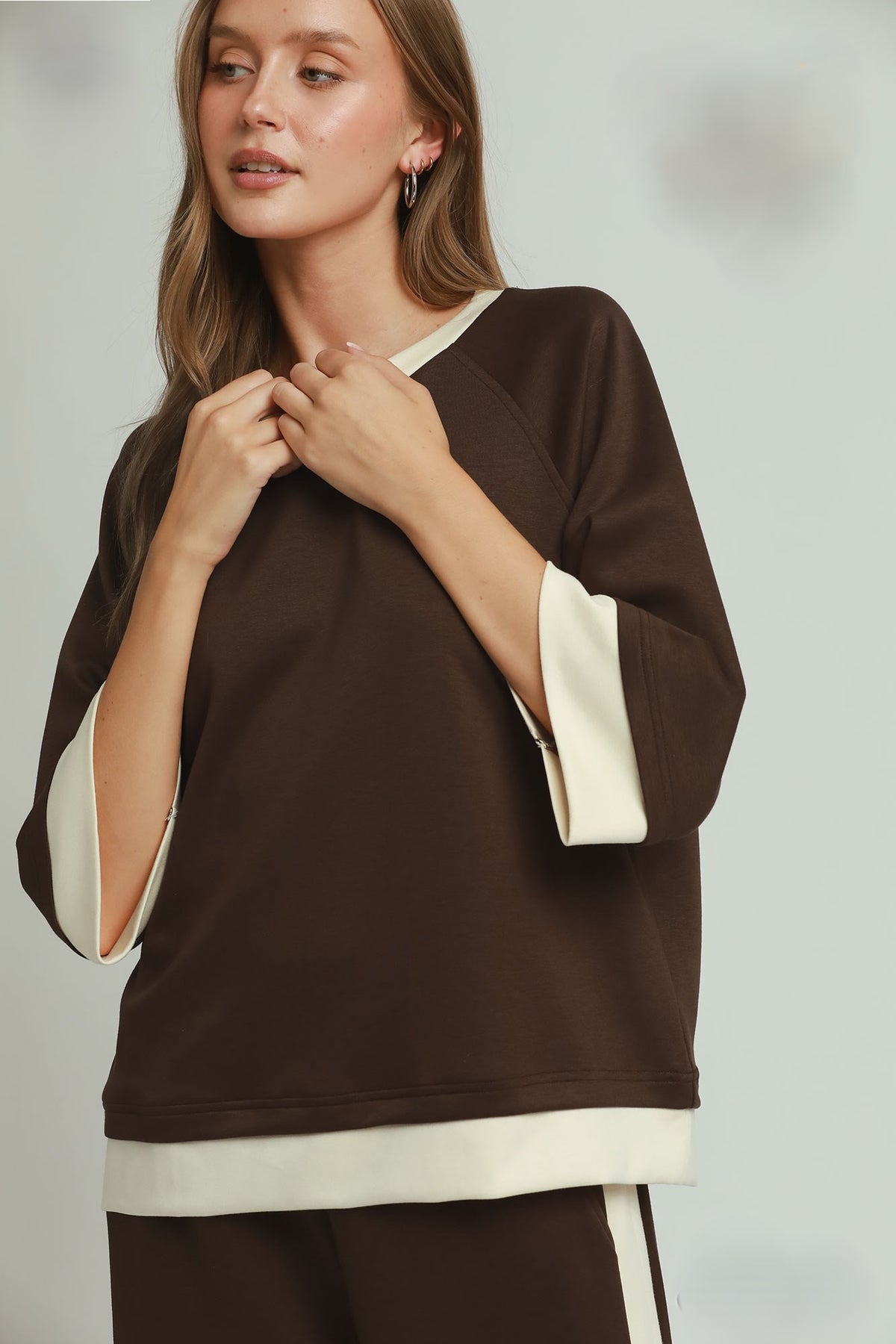 Colorblock Side Stripe Pants and Raglan Top